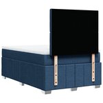 vidaXL Sommier à lattes de lit avec matelas Bleu 120x200 cm Tissu