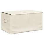 vidaXL Boîte de rangement Tissu 50x30x25 cm Crème