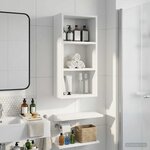 vidaXL Armoire murale de salle de bain Blanc 30 x 16 x 62 5 cm