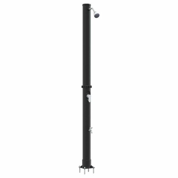 vidaXL Douche solaire extérieure 20 l PVC et Aluminium Noir