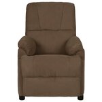 vidaXL Fauteuil de massage marron tissu microfibre