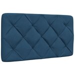 vidaXL Cadre de lit sans matelas bleu 90x190 cm tissu