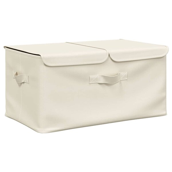 vidaXL Boîte de rangement Tissu 50x30x25 cm Crème