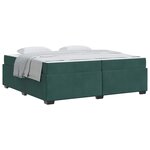 vidaXL Cadre de lit avec matelas Vert foncé 200 x 200 cm tissu