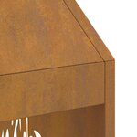 vidaXL Braise Marron 50 x 50 x 100 cm Acier