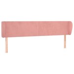 vidaXL Tête de lit avec oreilles Rose 183x23x78/88 cm Velours
