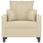 vidaXL Fauteuil Crème 60 cm Tissu