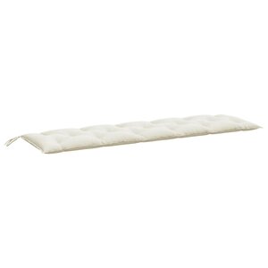 vidaXL Coussin de banc de jardin crème mélangé 180x50x7 cm tissu