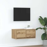 vidaXL Meuble TV chêne artisanal 60x31x25 5 cm bois d'ingénierie