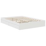 vidaXL Lit de Rangement Blanc 140 x 200 cm Bois d'ingénierie