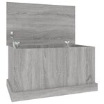 vidaXL Boîte de rangement sonoma gris 70x40x38 cm bois d'ingénierie