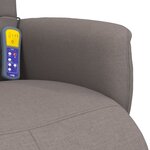 vidaXL Fauteuil inclinable de massage avec repose-pieds taupe tissu