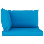 vidaXL Canapé palette de jardin 2 places et coussins bleu clair Pinède