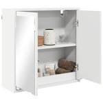 vidaXL Armoire Miroir de Salle de Bain Blanc 60 x 20 x 60 cm