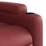 vidaXL Fauteuil de massage inclinable électrique rouge bordeaux