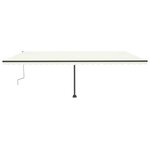 vidaXL Auvent manuel rétractable sur pied 600x300 cm Crème