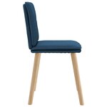 vidaXL Chaises à manger lot de 6 bleu tissu