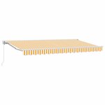 vidaXL Cadre d'auvent Jaune et blanc 350 x 200 cm
