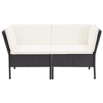 Salon de jardin meuble d'extérieur ensemble de mobilier 6 pièces avec coussins résine tressée noir 02_0016924