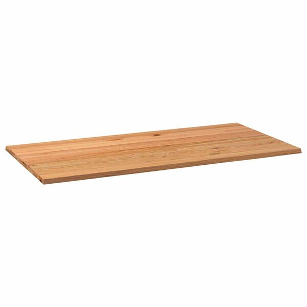 vidaXL Dessus de table marron clair bois chêne massif rectangulaire