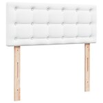 vidaXL Sommier à lattes de lit avec matelas blanc 120x190cm similicuir