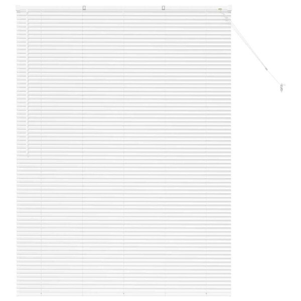 vidaXL Store de Fenêtre avec des rideaux Blanc Aluminium