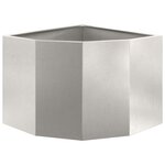 vidaXL Jardinière d'Angle Argent 45 x 45 x 35 cm Acier inoxydable