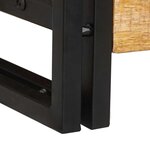 vidaXL Table console 2 Pièces Marron Bois de manguier brut massif