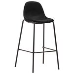 vidaXL Ensemble de bar 3 Pièces Tissu Noir