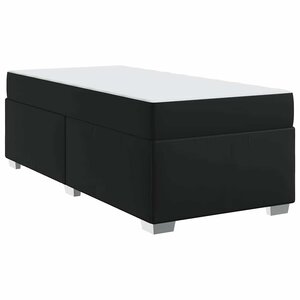 vidaXL Cadre de lit avec matelas Noir 90 x 190 cm tissu