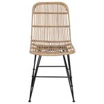 vidaXL Chaise de salle à manger 2 Pièces Naturel 41 x 55 x 85 cm