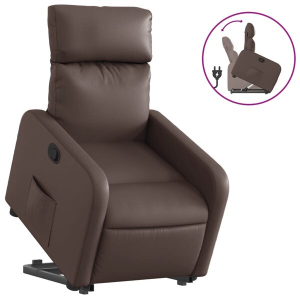 vidaXL Fauteuil inclinable marron similicuir
