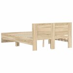 vidaXL Cadre de lit Sonoma 137 x 188 cm Bois d'ingénierie
