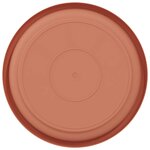 vidaXL Plateau à fleurs rond 24 Pièces Rouge brique Ø 14 x 2 cm Plastique