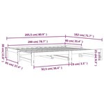 vidaXL Lit coulissant sans matelas noir 2x(90x200) cm