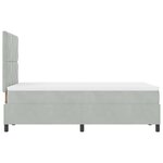 vidaXL Lit à ressorts avec matelas Gris clair 120 x 200 cm Velours