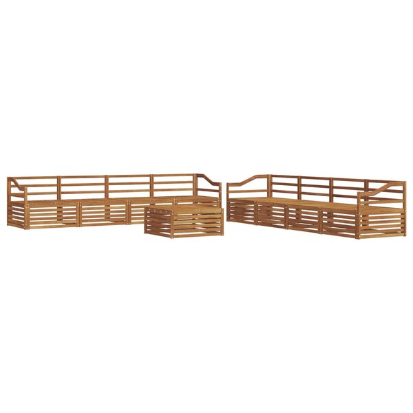 vidaXL Ensemble de canapés d'extérieur 9 pc Naturel