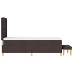vidaXL Lit à Ressorts avec Matelas & Banc Marron Foncé 100x200 cm Tissu