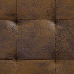 vidaXL Pouf de rangement 87 5 cm Marron Similicuir daim