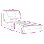 vidaXL Cadre de lit sans matelas blanc 90x200 cm similicuir