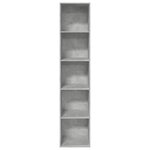 vidaXL Bibliothèque gris béton 40x30x189 cm bois d'ingénierie