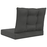 vidaXL Coussin de canapé d'extérieur 2 Pièces Anthracite Polyester