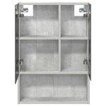 vidaXL Armoire Miroir de Salle de Bain Gris béton 50 x 14 5 x 70 cm