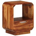 vidaXL Table de chevet avec tiroir Bois massif 40x30x50 cm