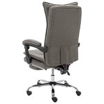 vidaXL Chaise de bureau de massage Gris Tissu