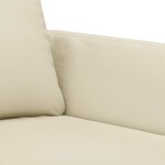 vidaXL Canapé à 2 places Crème 140 cm Similicuir