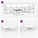 vidaXL Ensemble de canapés d'extérieur 6 pc Naturel et Beige
