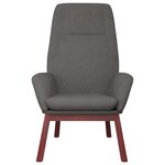 vidaXL Chaise de relaxation avec repose-pied Gris clair Tissu