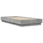 vidaXL Cadre de lit sans matelas gris béton 75x190 cm