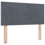 vidaXL Lit à ressorts avec tête de lit Gris foncé 90 x 200 cm Velours
